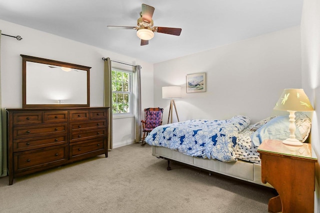 2 Oak Glen Ct, Madison, WI 53717 - bedroom featuring light colored carpet, ceiling fan, and baseboards