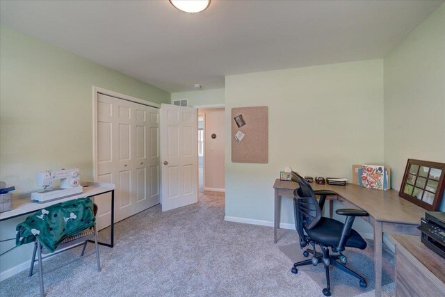 4062 Red Hawk Run, Black Earth, WI 53515 - home office with visible vents, baseboards, and carpet flooring