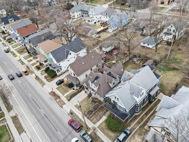 1015 E Johnson St, Madison, WI 53703 - drone / aerial view featuring a residential view
