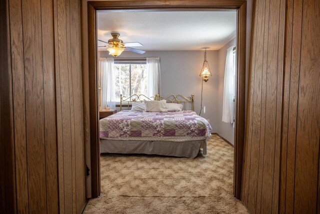 W5384 25th St, Necedah, WI 54646 - bedroom featuring light carpet and ceiling fan