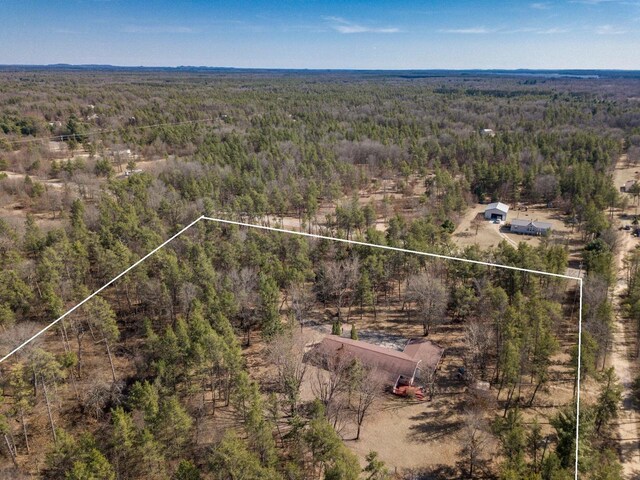 W5384 25th St, Necedah, WI 54646 - drone / aerial view featuring a forest view