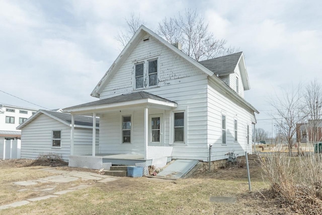 exterior space featuring covered porch