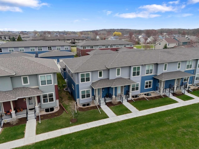 aerial view featuring a residential view