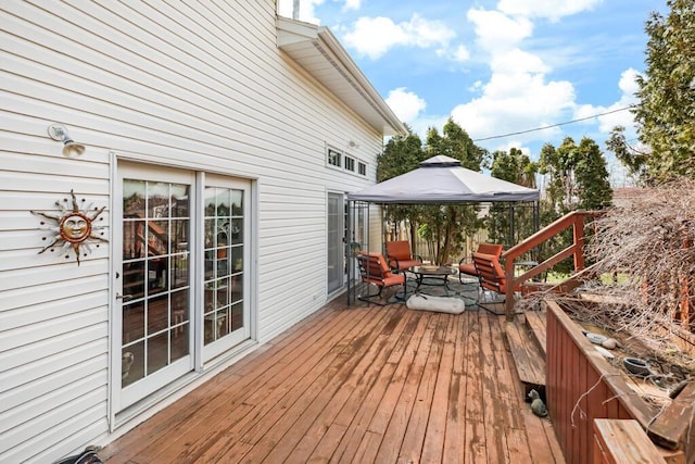 4530 Bleser Ct, Manitowoc, WI 54220 - wooden deck featuring a gazebo