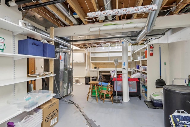 storage featuring heating unit