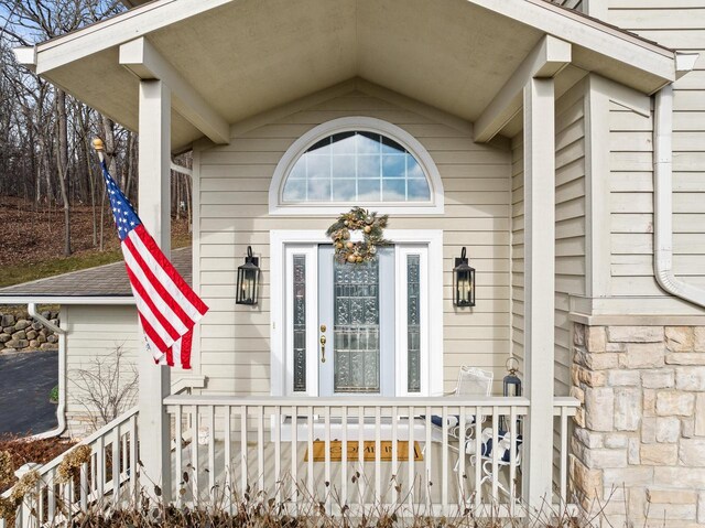 1066 Edinborough Ct, Lake Geneva, WI 53147 - entrance to property featuring stone siding