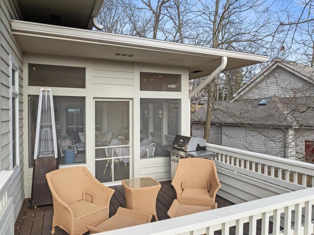 1066 Edinborough Ct, Lake Geneva, WI 53147 - deck with a sunroom and area for grilling