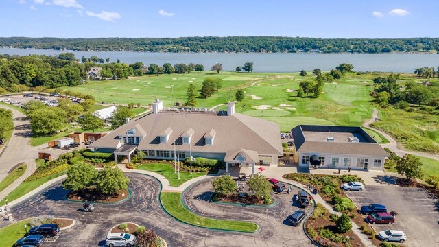1066 Edinborough Ct, Lake Geneva, WI 53147 - drone / aerial view with a water view and golf course view
