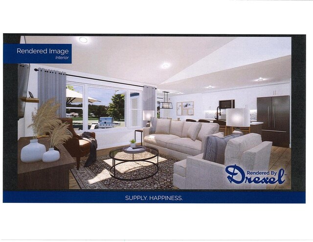 LOT3CSM7857 Hall St, Ripon, WI 54971 - living area with recessed lighting and lofted ceiling
