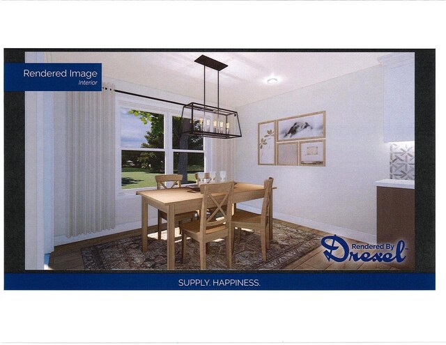LOT3CSM7857 Hall St, Ripon, WI 54971 - dining space featuring an inviting chandelier and baseboards
