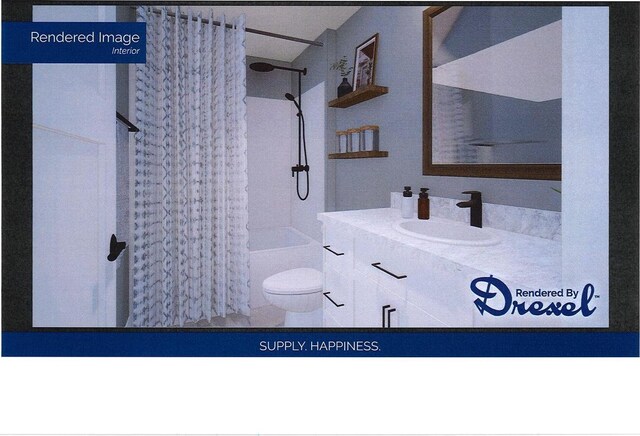 LOT3CSM7857 Hall St, Ripon, WI 54971 - full bathroom featuring shower / bath combo, toilet, and vanity
