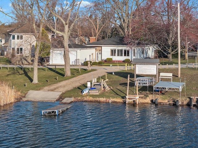 12606 234th Ave, Trevor, WI 53179 - back of house with a water view and a yard