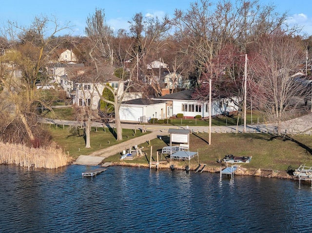 12606 234th Ave, Trevor, WI 53179 - exterior space with a yard and a water view