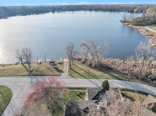 12606 234th Ave, Trevor, WI 53179 - aerial view featuring a water view