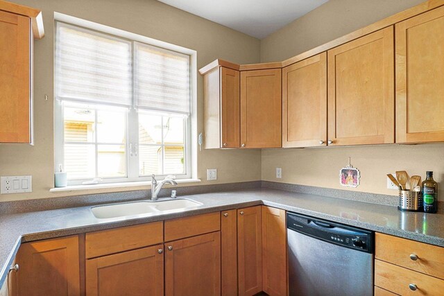 kitchen with a sink and dishwasher
