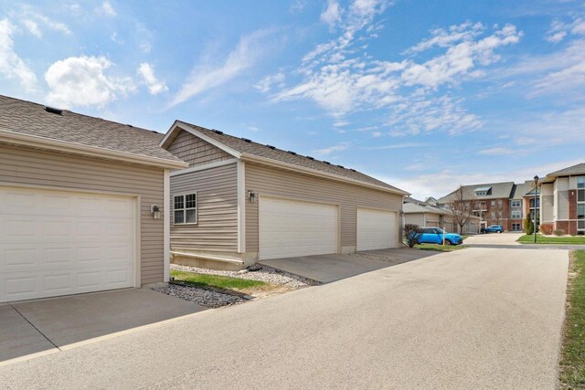 garage featuring a residential view