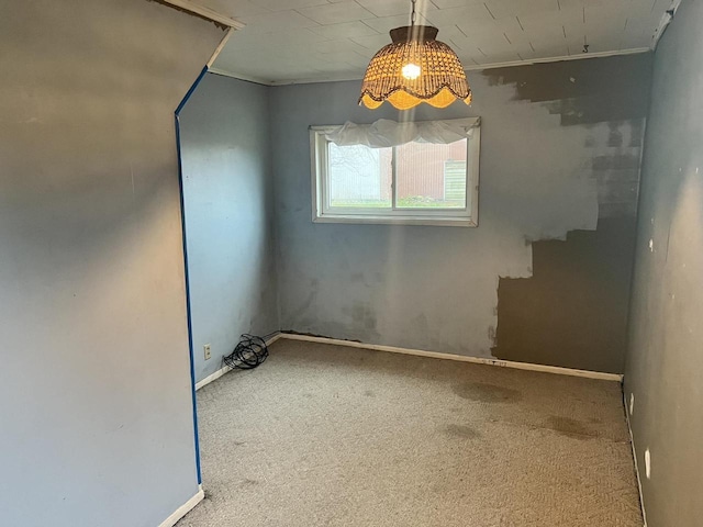 5169 Kratz Rd, Omro, WI 54963 - spare room featuring crown molding, baseboards, and carpet