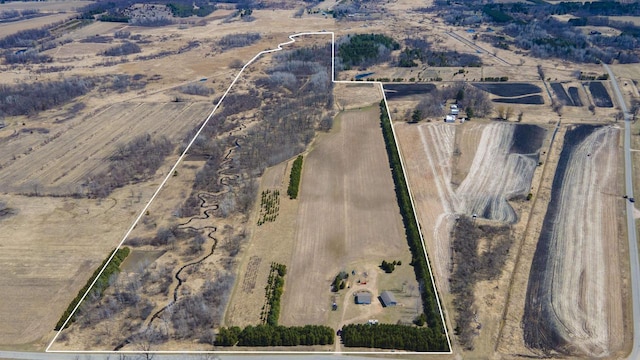 N302 24th Ave, Neshkoro, WI 54960 - aerial view of property's location with property parcel outlined and rural landscape