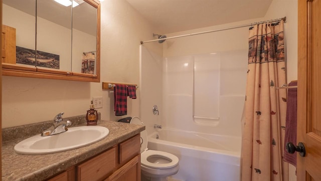 N302 24th Ave, Neshkoro, WI 54960 - full bathroom with shower / bathtub combination with curtain, toilet, and vanity