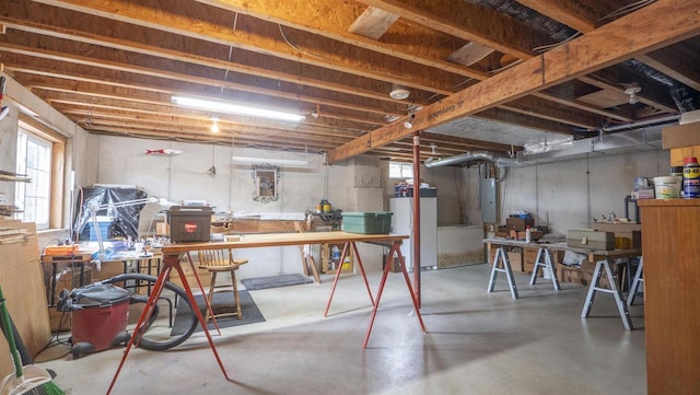 N302 24th Ave, Neshkoro, WI 54960 - below grade area featuring a workshop area and water heater