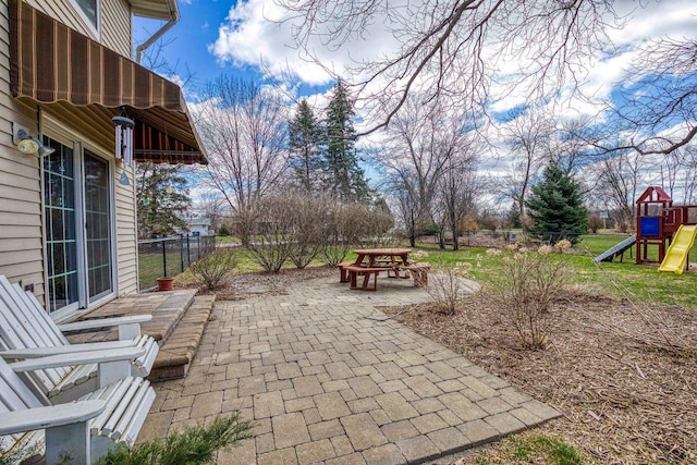 101 Brookview Pl, Combined Locks, WI 54113 - view of patio / terrace featuring a playground