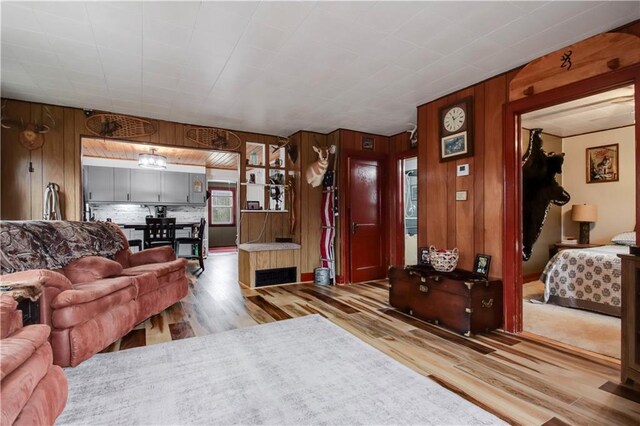 2984 Weirgor Rd, Exeland, WI 54835 - living room with wood walls and wood finished floors