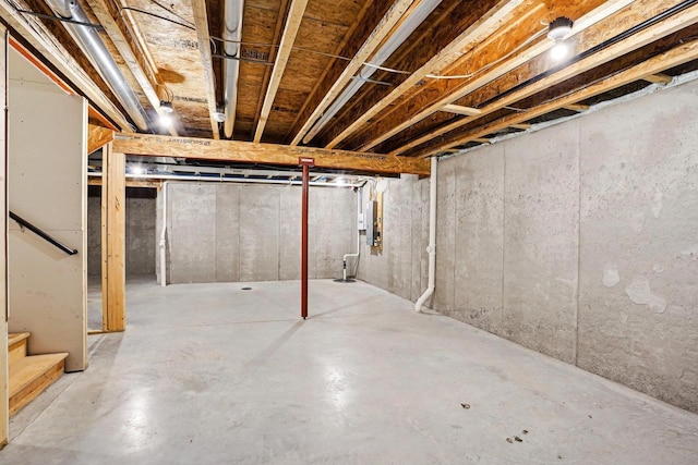 1059 Okeeffe Ave, Sun Prairie, WI 53590 - unfinished below grade area with stairs