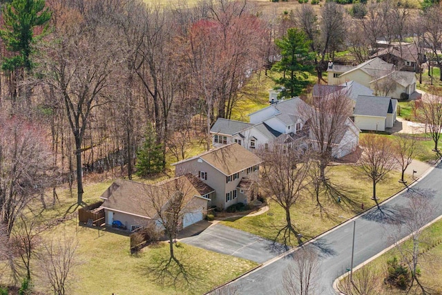 drone / aerial view with a residential view