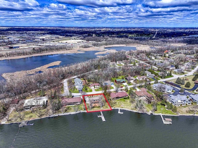 2151 Sunrise Dr, Appleton, WI 54914 - bird's eye view with a residential view and a water view