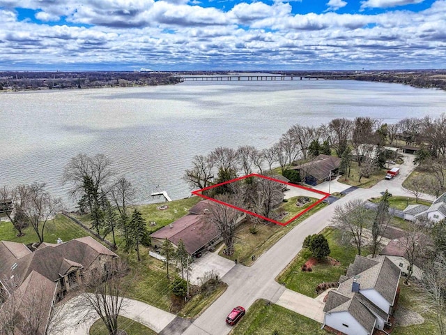 2151 Sunrise Dr, Appleton, WI 54914 - bird's eye view featuring a water view