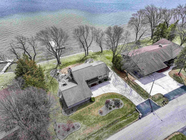 2151 Sunrise Dr, Appleton, WI 54914 - birds eye view of property with a water view