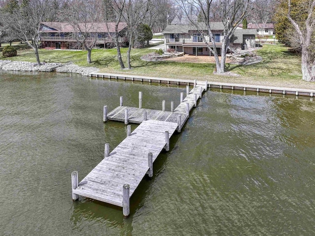 2151 Sunrise Dr, Appleton, WI 54914 - dock area featuring a yard and a water view