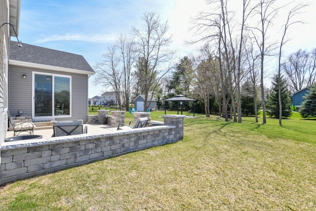 430 Ashley Dr, Williams Bay, WI 53191 - view of yard featuring a gazebo and a patio