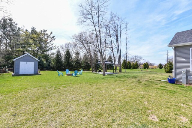 430 Ashley Dr, Williams Bay, WI 53191 - view of yard featuring a gazebo, an outbuilding, and a shed