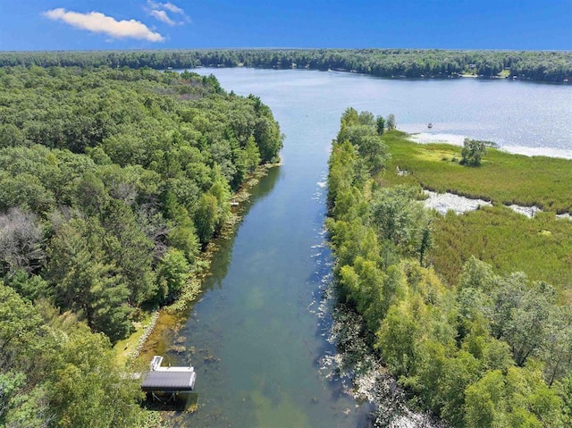 N1220 Otter Ponds Ln, Keshena, WI 54135 - aerial view of property's location featuring a heavily wooded area and a large body of water