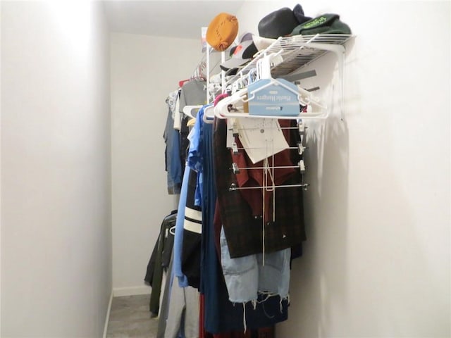 view of walk in closet