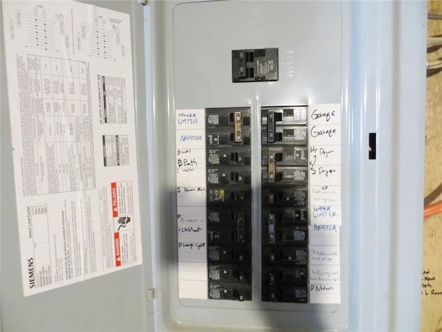 utility room featuring electric panel