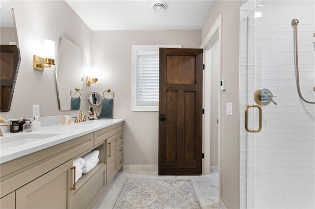 1211 172nd Ave, Balsam Lake, WI 54810 - full bathroom featuring a stall shower and double vanity