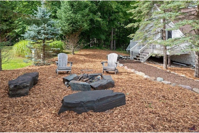 1211 172nd Ave, Balsam Lake, WI 54810 - view of yard featuring a fire pit