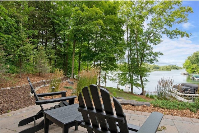 1211 172nd Ave, Balsam Lake, WI 54810 - view of patio featuring a water view