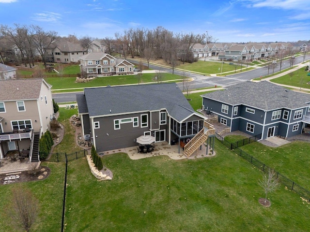 bird's eye view featuring a residential view