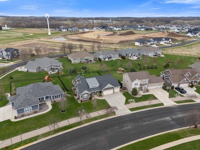 drone / aerial view featuring a residential view