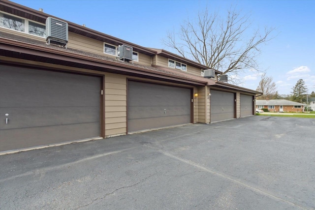 garage with cooling unit