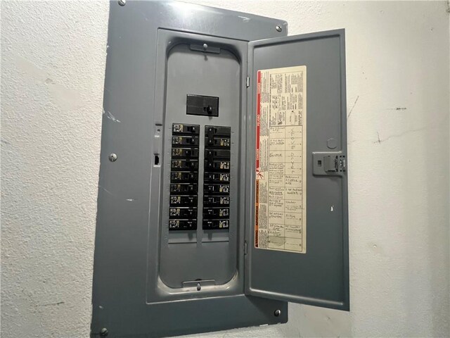 utility room featuring electric panel