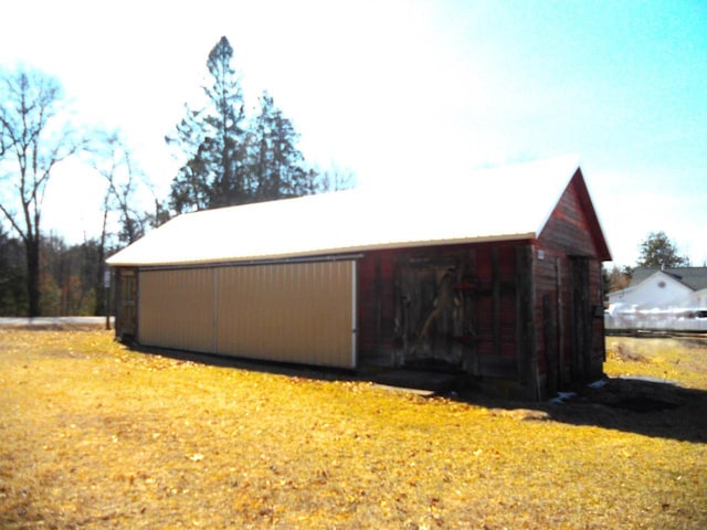 view of pole building