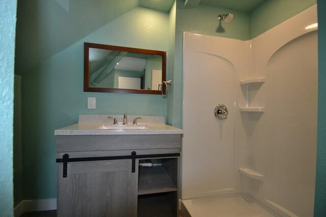 3736 E Edgerton Ave, Cudahy, WI 53110 - bathroom with vanity and a shower