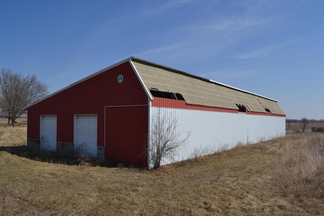 view of pole building