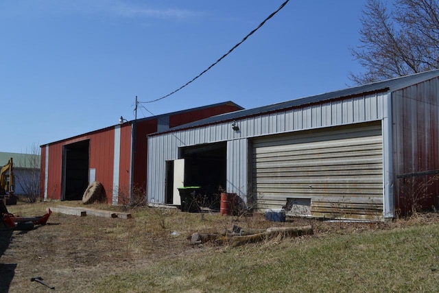 view of pole building