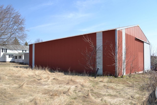 view of pole building