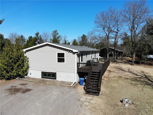 12188 Old Trl, Wisconsin Rapids, WI 54494 - view of side of property featuring stairs and a deck